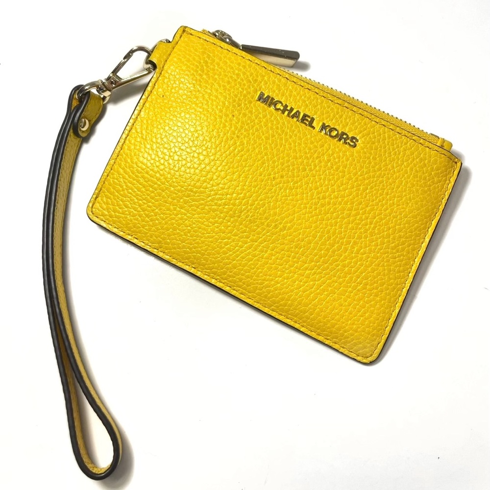 Michael Kors Yellow Leather Card Wallet